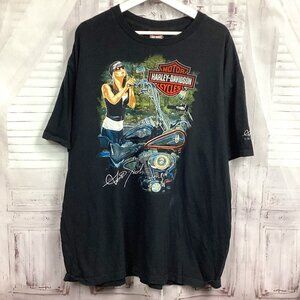 Harley Davidson Scott Jacobs Biker Girl LE Black Tee Shirt 2XL Frederick, CO